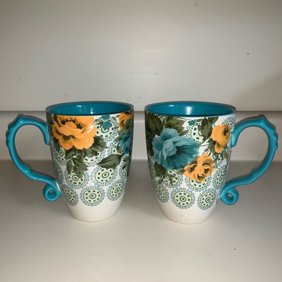 Lot of 2 - NWT The Pioneer Woman 24 oz Jumbo Latte Mug Stoneware - Picture 1 of 4